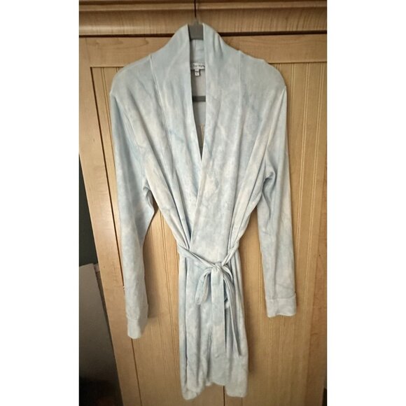 PJ Salvage Large Powder Blue Tie Dye Embroidered Robe "BRIDE" - Picture 4 of 4